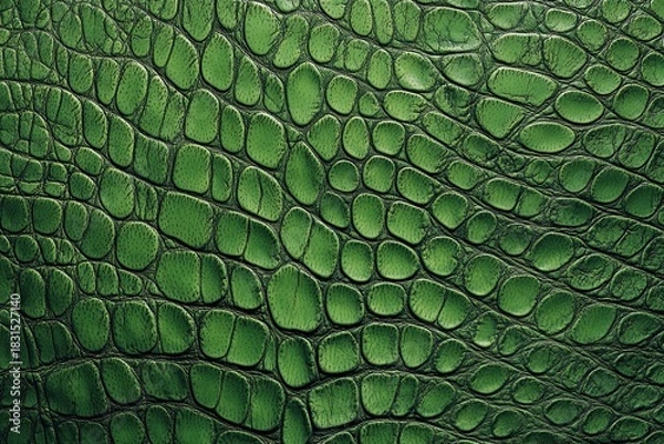 Obraz A vibrant green texture of lizard skin, with intricate patterns and textures 