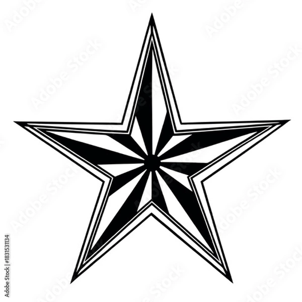 Obraz silver star vector