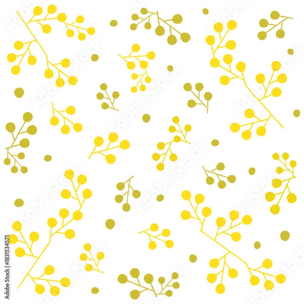 Obraz 金色の木の実のデコレーション背景 ホリデーシーズン