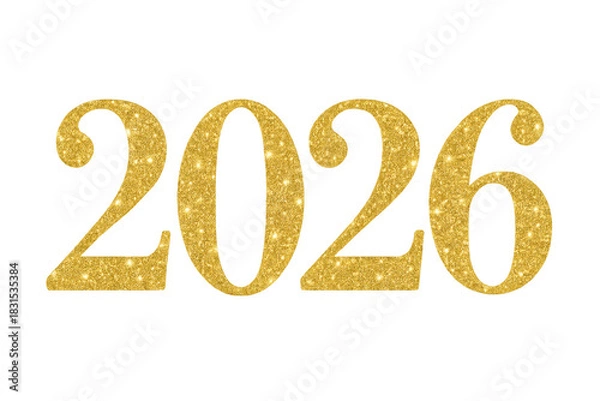 Fototapeta 2026 gold glitter year celebrating new beginnings