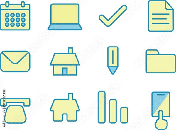 Obraz アイコンセット / icon set simple