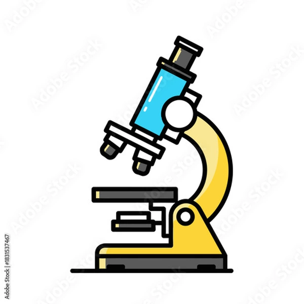 Fototapeta Vibrant microscope illustration for scientific analysis and research depictions in laboratories