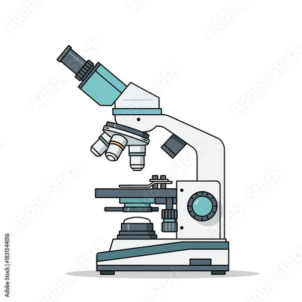 Fototapeta Detailed microscope illustration symbolizing scientific exploration and research analysis