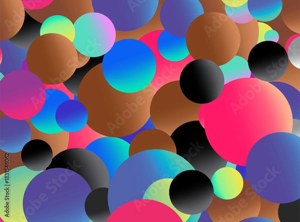 Obraz Vibrant Abstract Background with Colorful Gradient Spheres