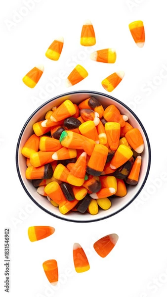 Obraz Bowl with halloween candy corn