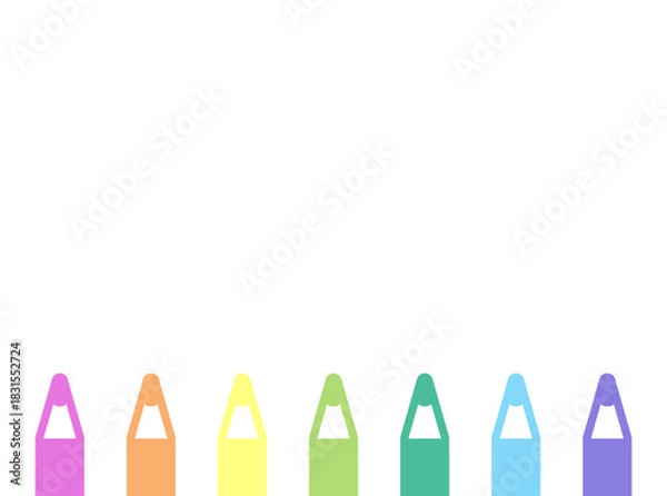 Obraz Pastel Colored Pencil Frame with Wide Blank Space