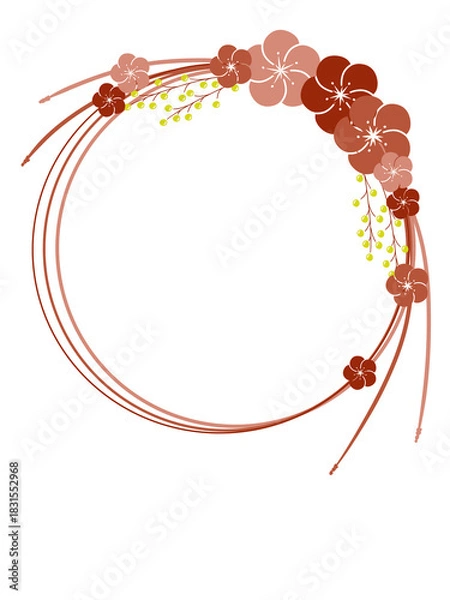 Obraz お飾り風のサークルフレーム