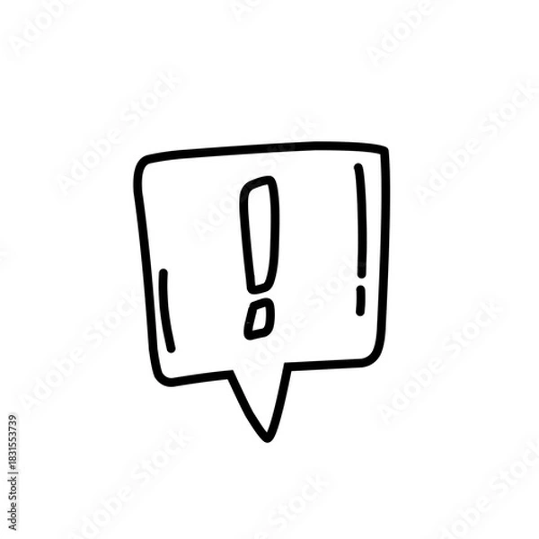 Obraz Hand drawn warning sign 