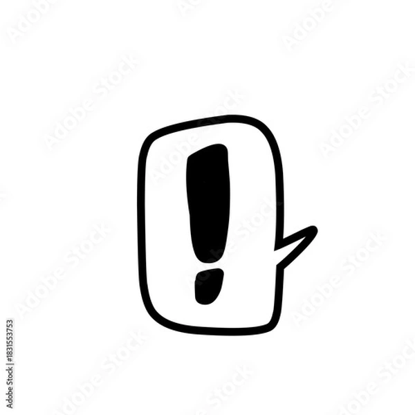 Obraz Hand drawn warning sign 