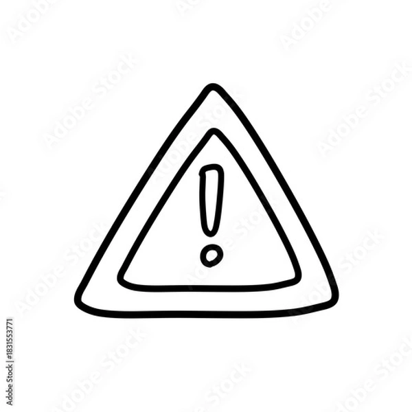 Obraz Hand drawn warning sign 