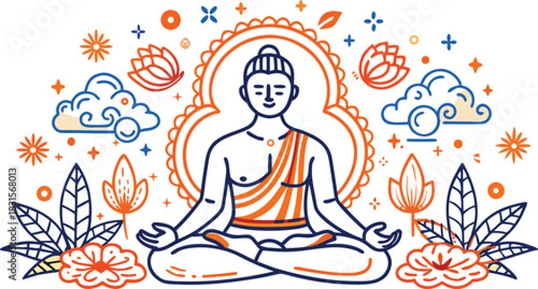 Fototapeta Abstract geometric shape with color gradients isolated on transparent background