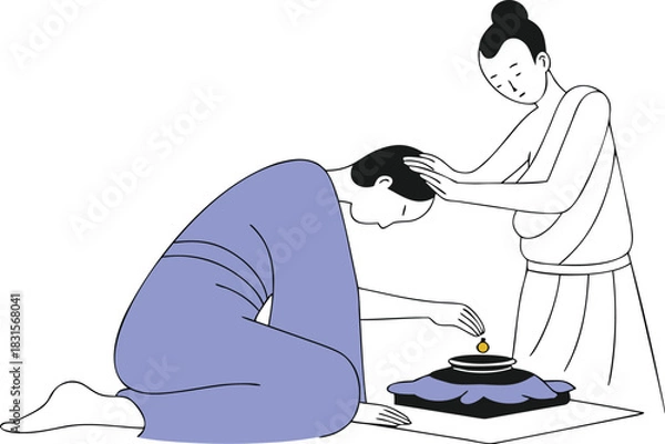 Fototapeta Abstract geometric shape isolated on transparent background