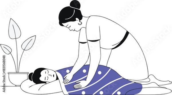 Fototapeta Abstract geometric shape with color gradients isolated on transparent background