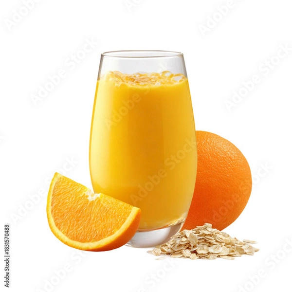 Obraz Orange smoothie for health isolated on with white background(3)