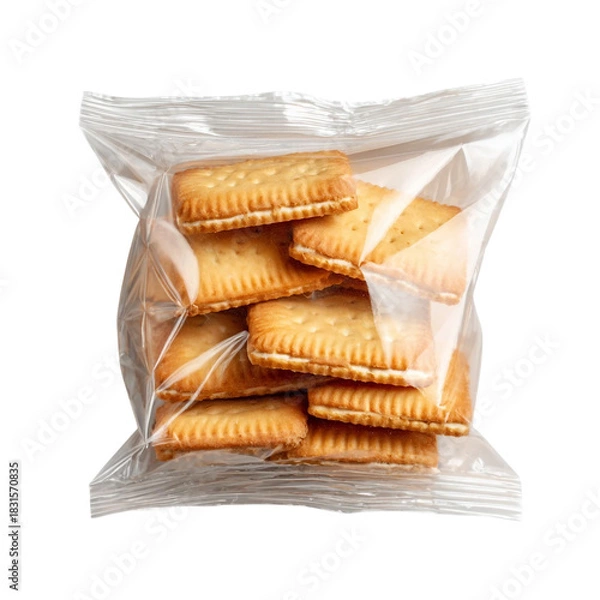 Obraz Packaged Biscuits, transparent isolated on with white background