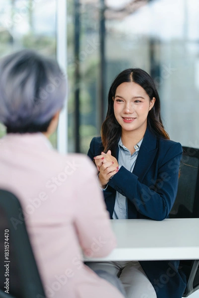 Obraz Human resourse interview job applicants, new job concept