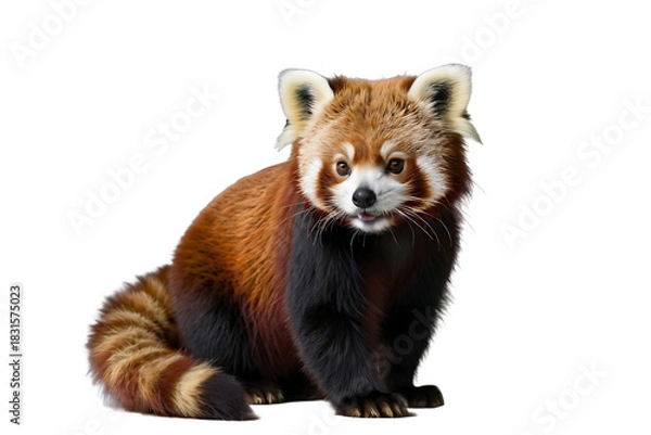 Obraz  Red Panda Isolated White Background,Transparent PNG