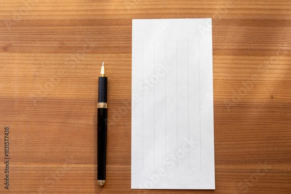 Obraz 一筆箋とボールペン