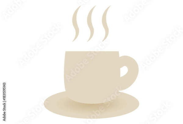 Obraz Cute Simple Coffee Cup Vector Illustration