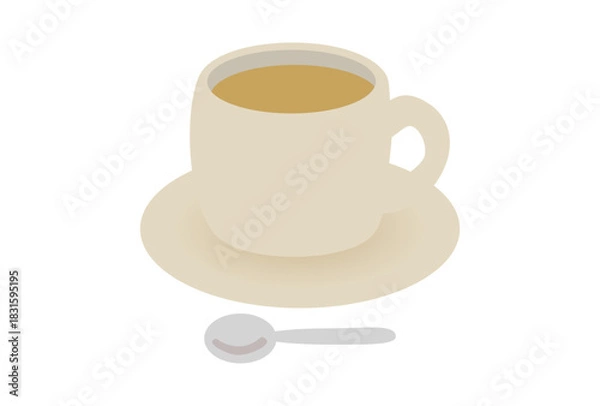 Obraz Cute Simple Coffee Cup Vector Illustration