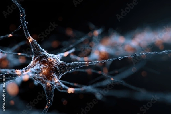 Fototapeta Exploration of cyber big data and blockchain technology illustrating interconnected data fields and networks in a digital landscape