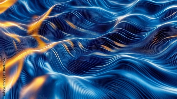 Obraz Abstract blue glass network connection background