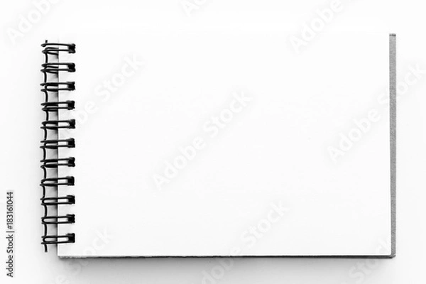Obraz Note book paper white blank pages sketch book
