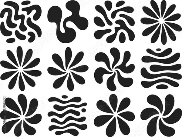 Fototapeta Abstract organic shapes set