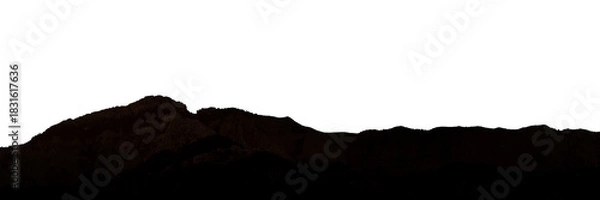 Obraz a mountain on transparent background with cut out sky