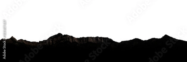 Obraz a mountain on transparent background with cut out sky