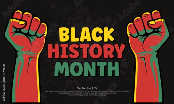 Obraz Black history month vector banner