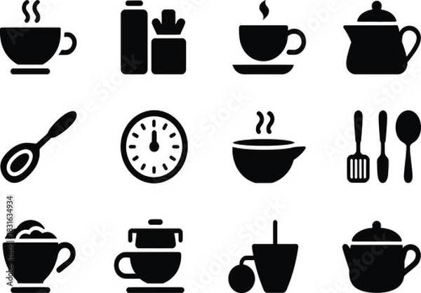 Fototapeta Kitchen icon set