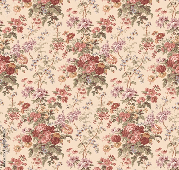 Obraz grunge background with flowers