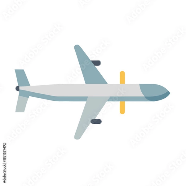 Obraz uav drone airplane on a white background