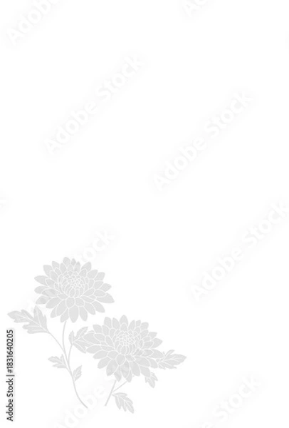 Obraz 喪中はがき〈キク・ステンシル〉　A-6