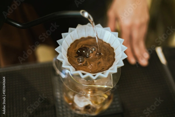 Fototapeta Hand drip coffee