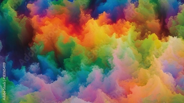 Obraz Colorful Abstract Flowing Pigments Creating a Mesmerizing Visual