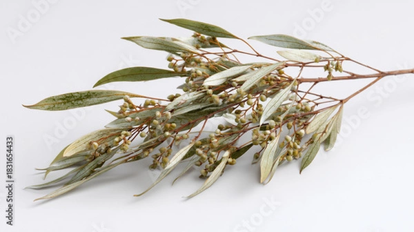 Obraz Studio-Isolated Native Plant Specimen with Soft Shadow on Pure White