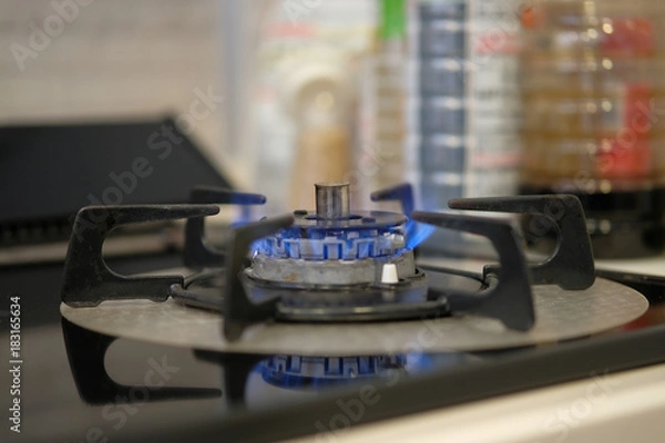 Obraz ガスコンロの炎 Gas stove