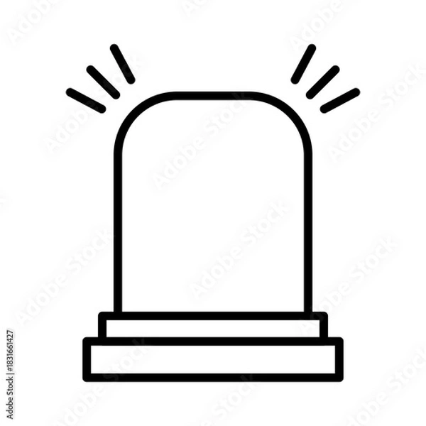 Obraz siren icon vector design template simple and modern