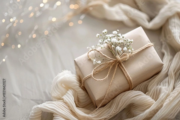 Obraz Cardboard box isolated on white background