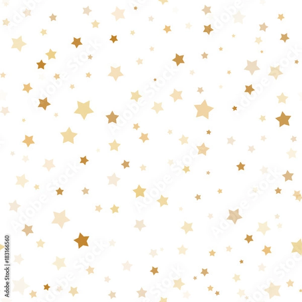 Fototapeta Seamless pattern with gold stars.