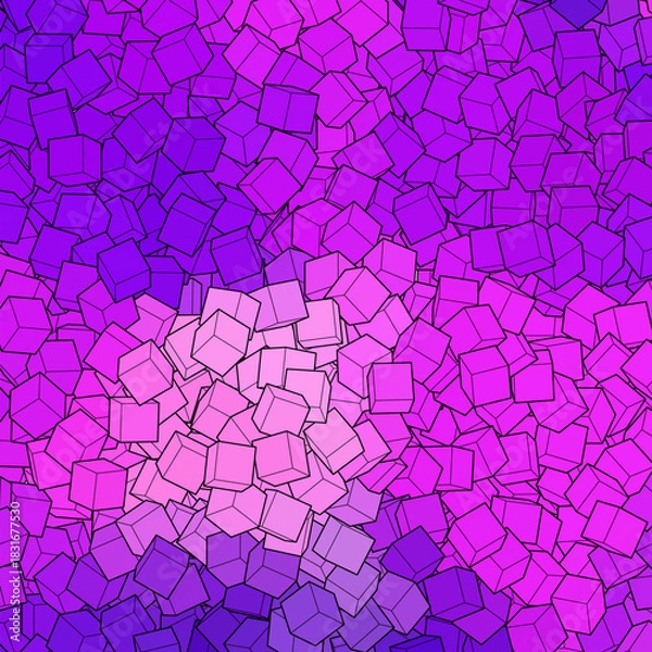 Fototapeta Purple background from cubes. Background template. eps 10