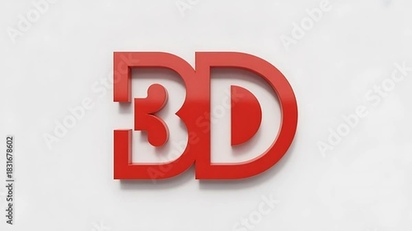 Fototapeta 3d business concept icon with modern text and symbol design