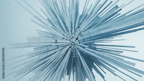 Fototapeta Abstract blue background with starry light patterns