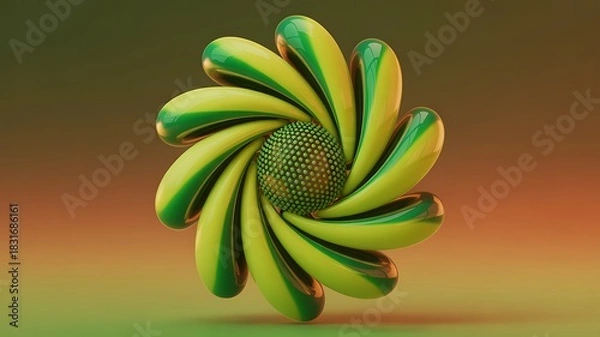 Fototapeta Close up macro view of a yellow flower blossom