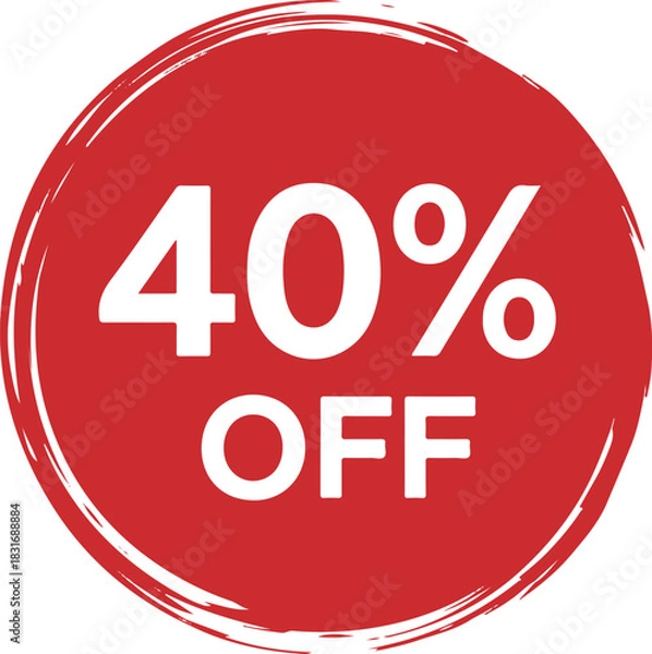 Fototapeta Discount 40% off stamp