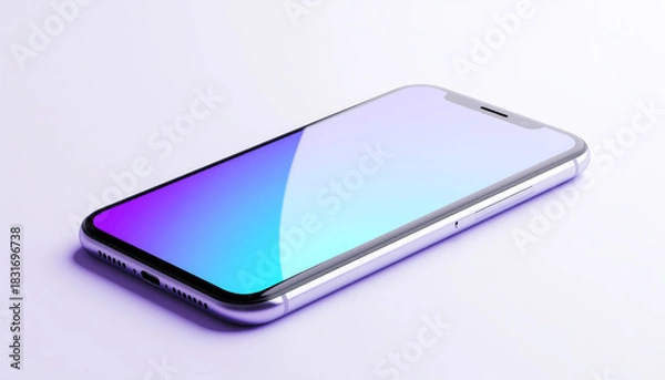 Fototapeta Smartphone Mockup Gradient Color Screen