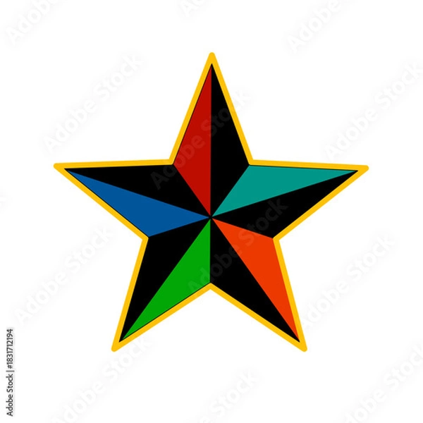 Fototapeta colorful star vector with trendy design