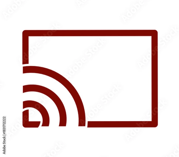 Fototapeta screen mirroring icon vector on white background. screencast icon